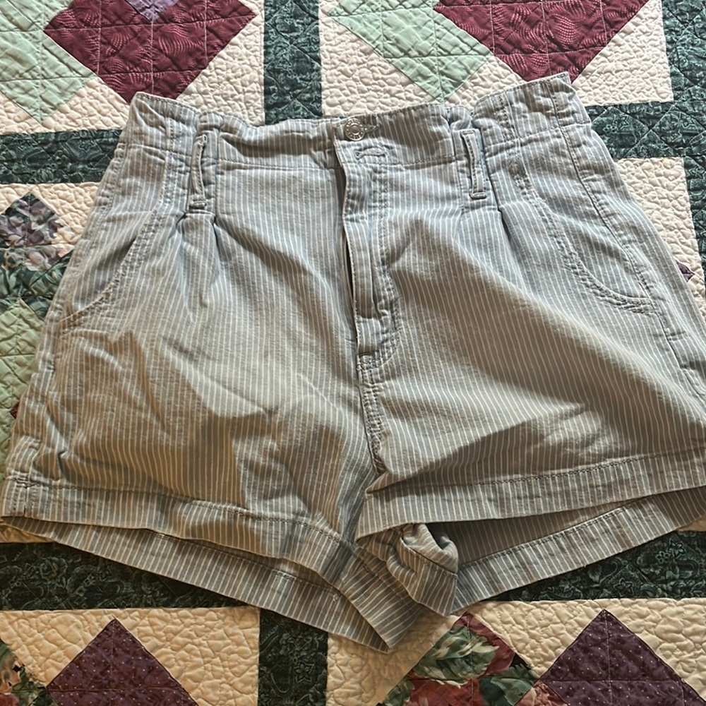 American Eagle Blue and White Striped Denim